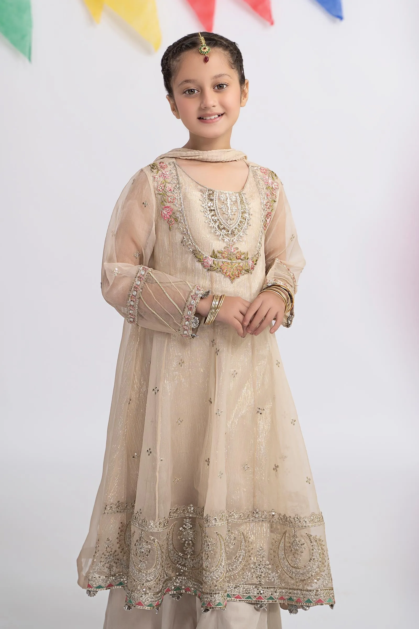 3 Piece Embroidered Organza Suit | MKS-EF24-26