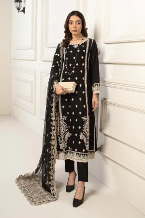 3 Piece Embroidered Self Jacquard Suit | DW-EF24-117