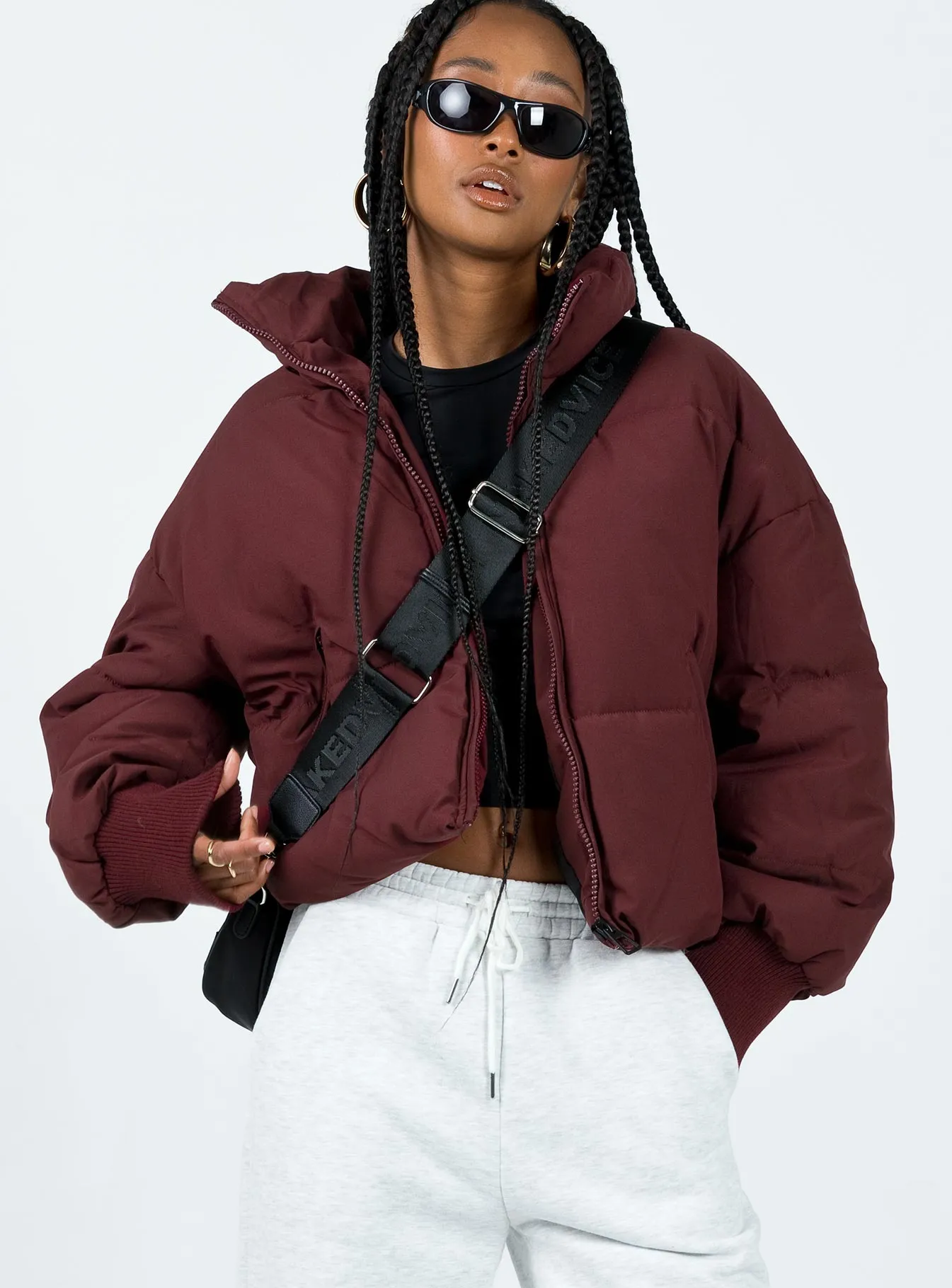 Abe Puffer Jacket Burgundy