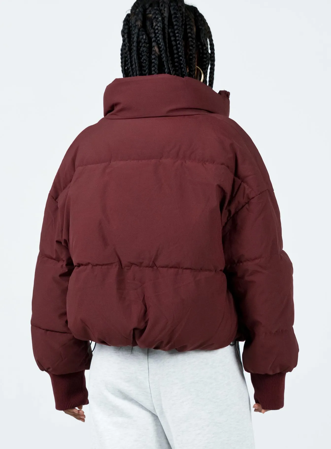 Abe Puffer Jacket Burgundy