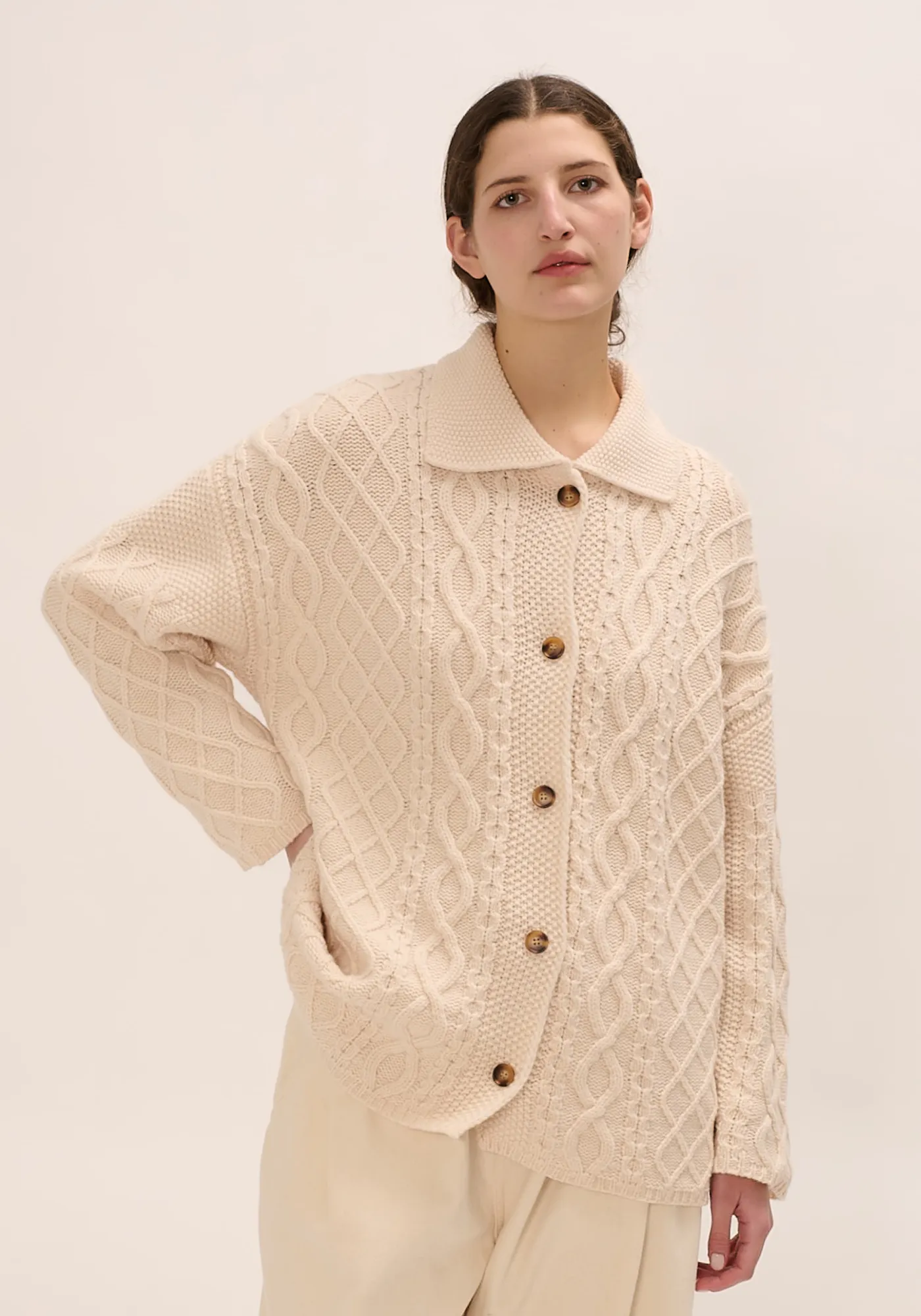 Abelina Merino Wool Cardigan