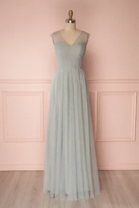 Adifa Eucalyptus | Sage Tulle Gown