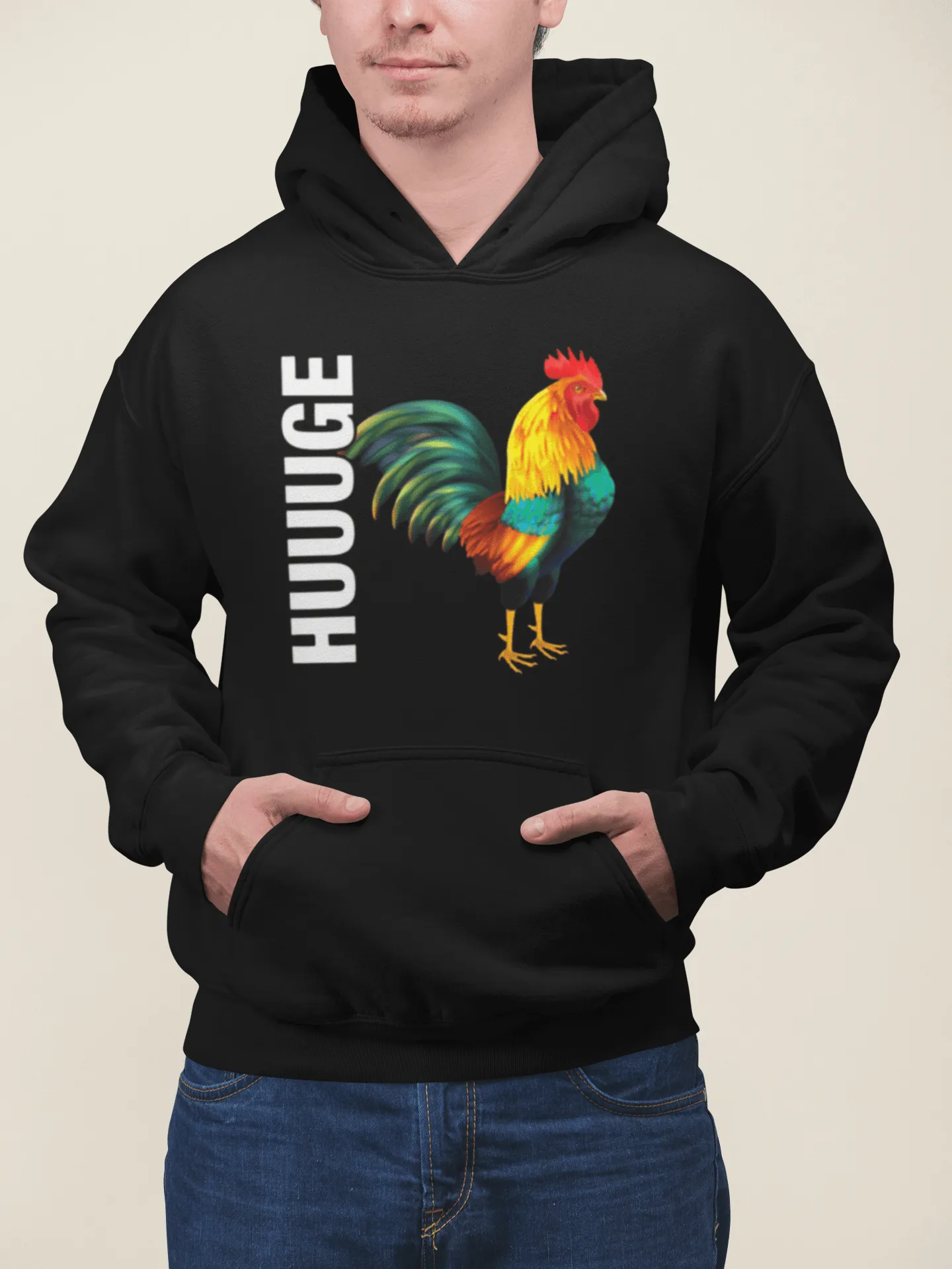 Adult Humor Hoodie Huge Co*k Ultra Soft Blended Cotton Midweight Unisex Pullover