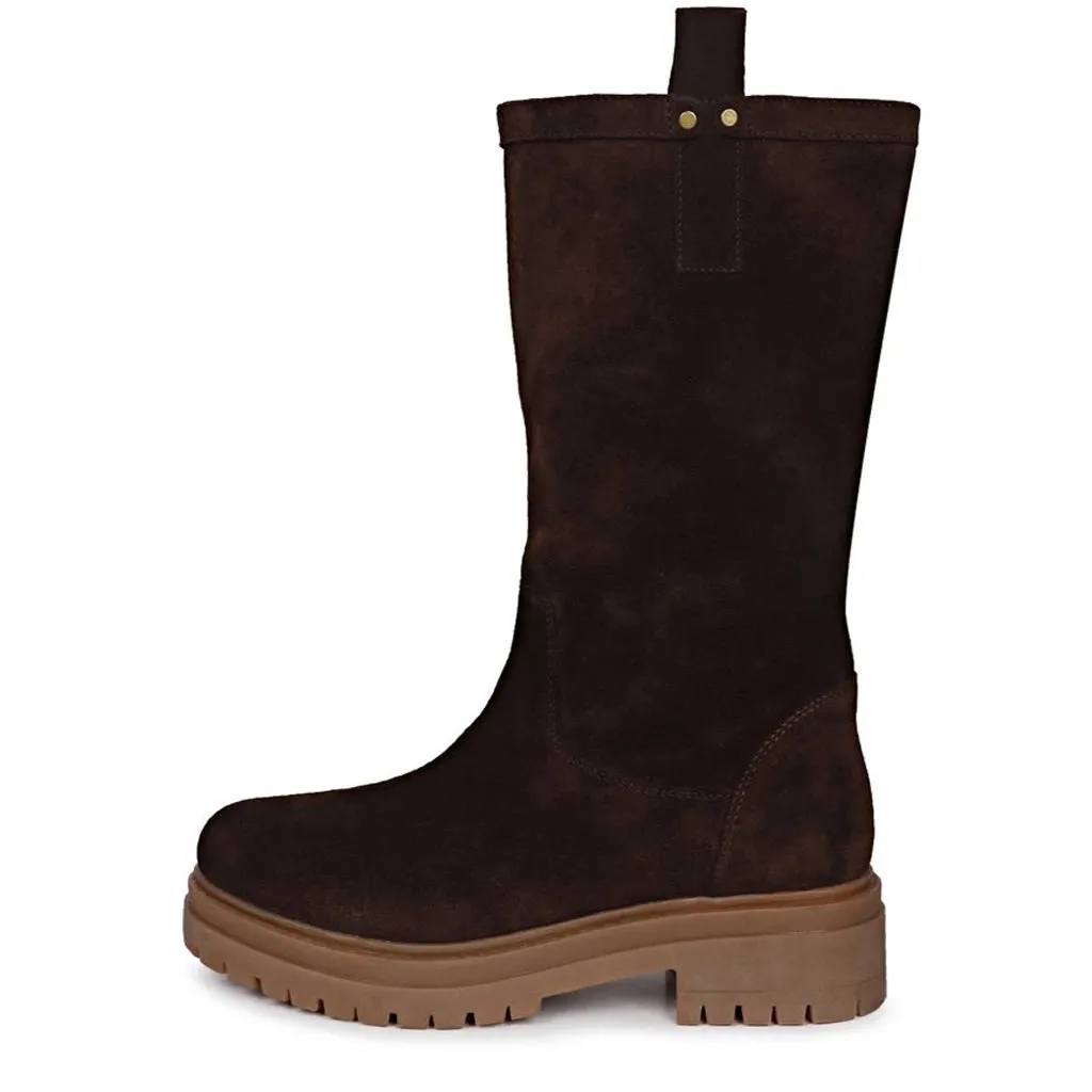 Alexandra Dark Brown Pull On Boot