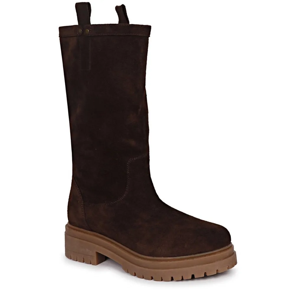 Alexandra Dark Brown Pull On Boot