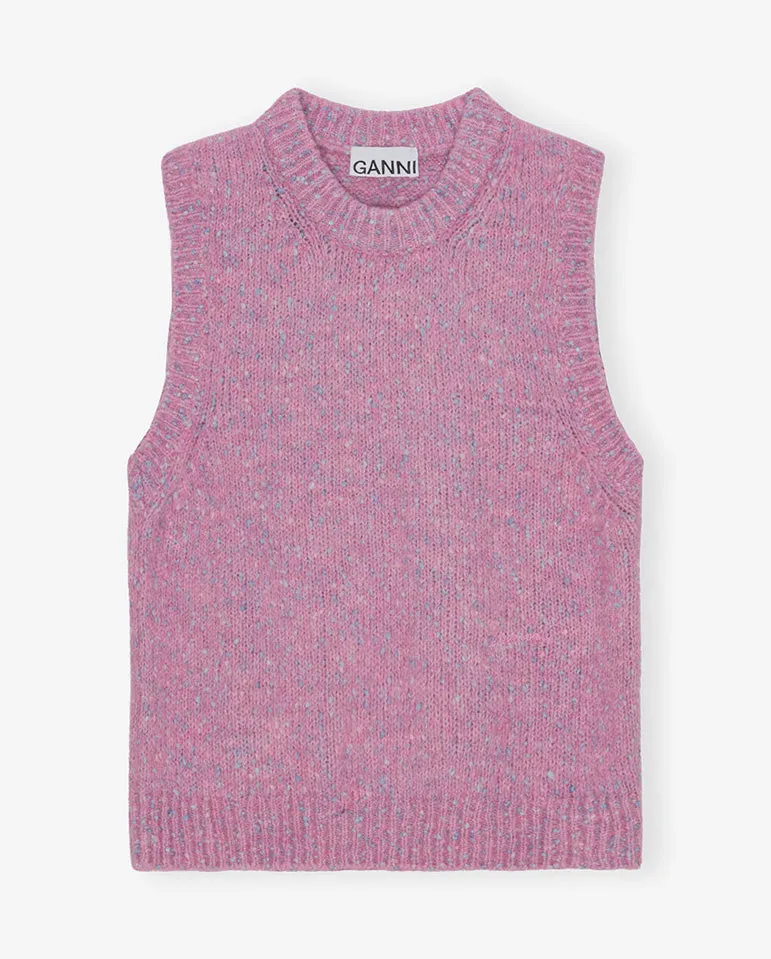 Alpaca Mix Vest Rose Violet