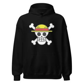 Anime Hoodie Jolly Rancher Pirate Flag Blended Cotton Midweight Unisex Pullover