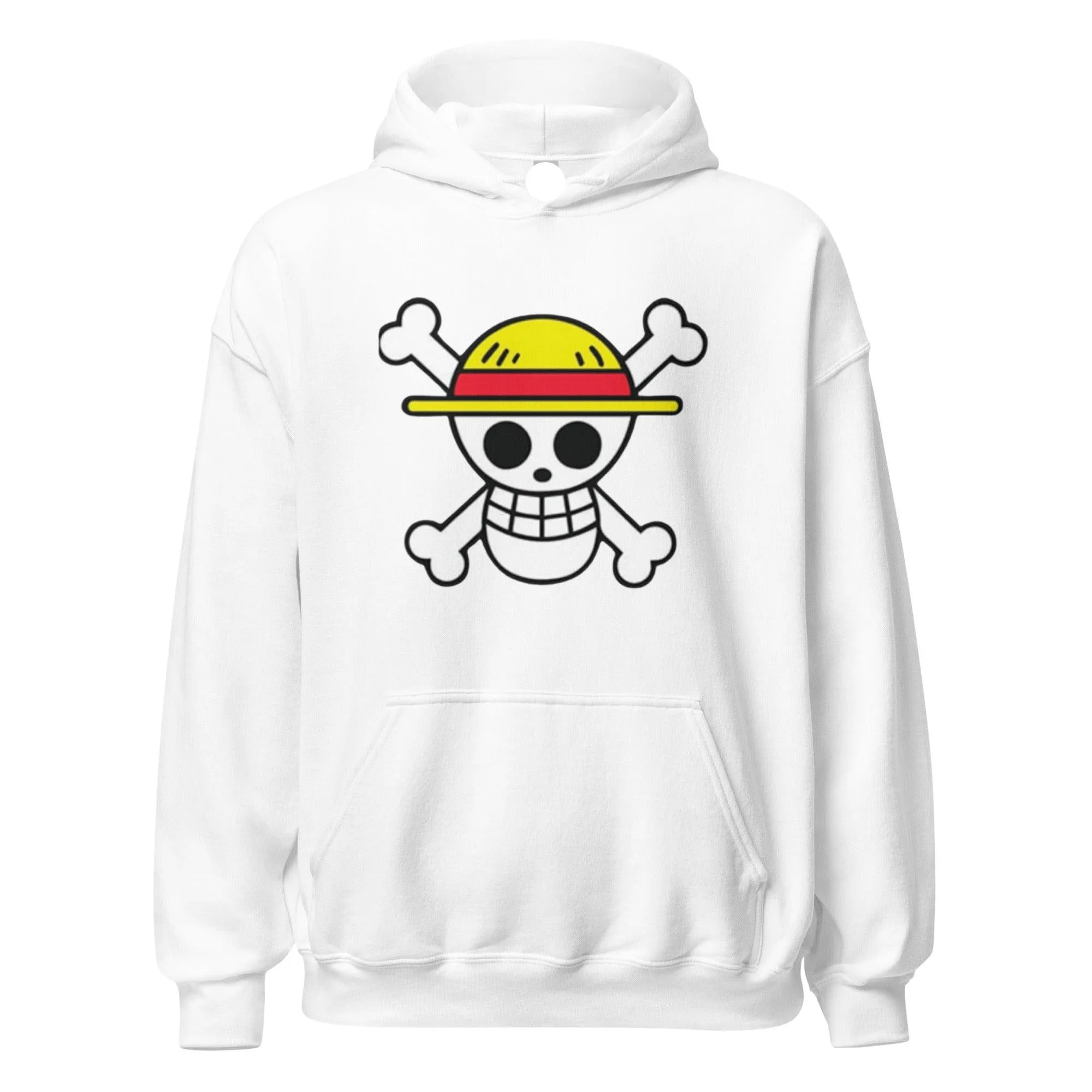 Anime Hoodie Jolly Rancher Pirate Flag Blended Cotton Midweight Unisex Pullover