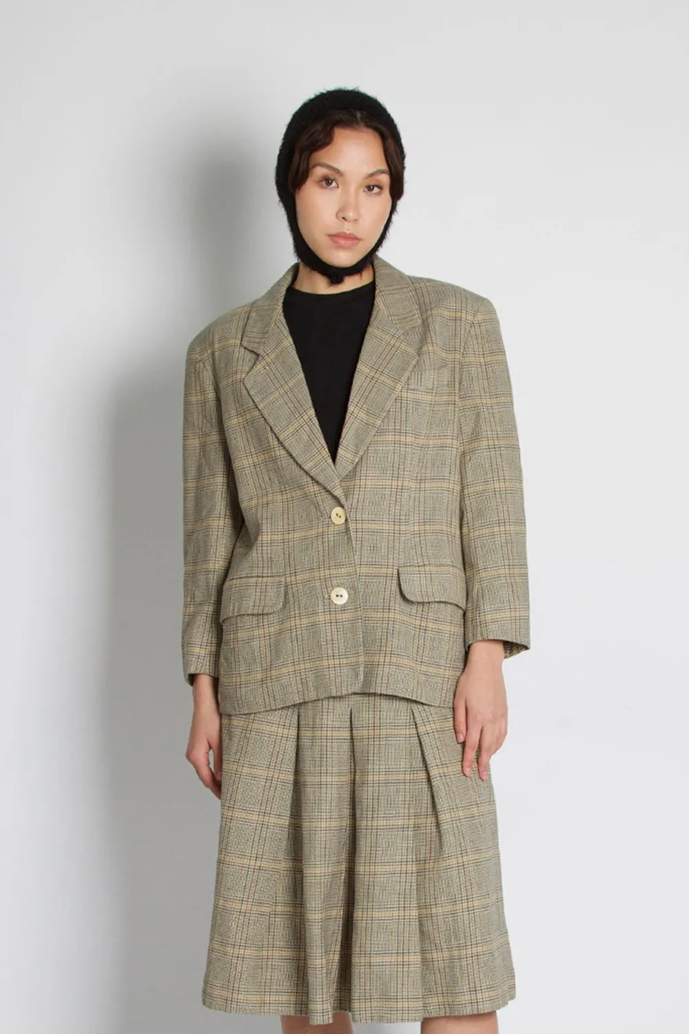 Aquascutum Vintage Wool Tweed Check Suit