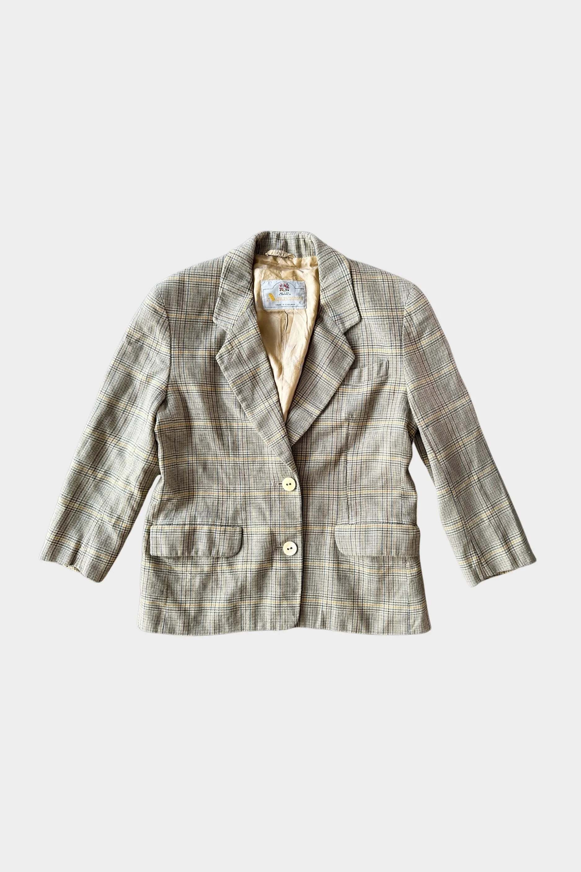 Aquascutum Vintage Wool Tweed Check Suit