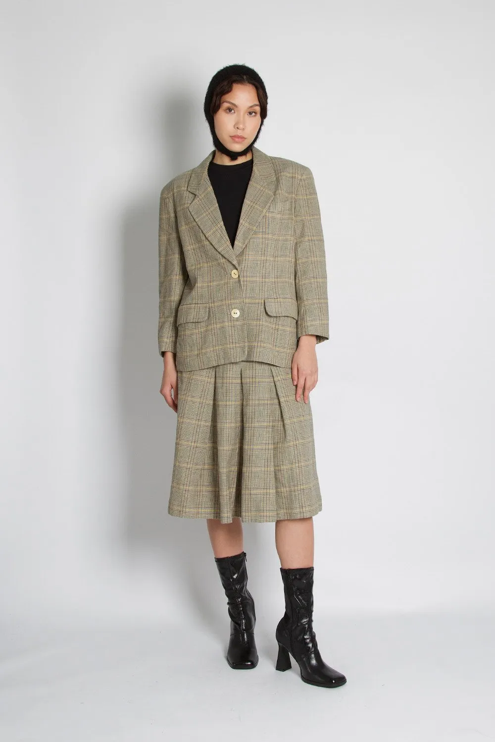 Aquascutum Vintage Wool Tweed Check Suit