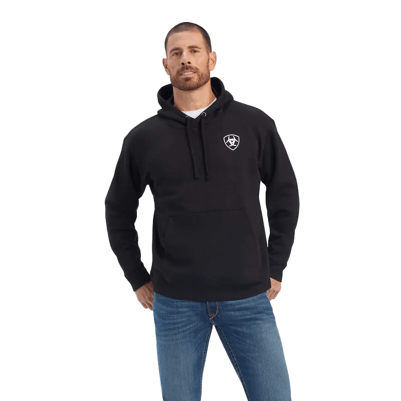 Ariat Men's Black Americana Block Pullover Hoodie