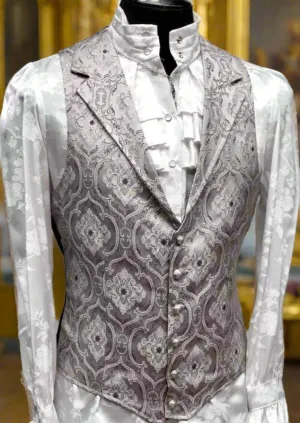 ARISTOCRAT VEST - EDWARDIAN BROCADE - Silver