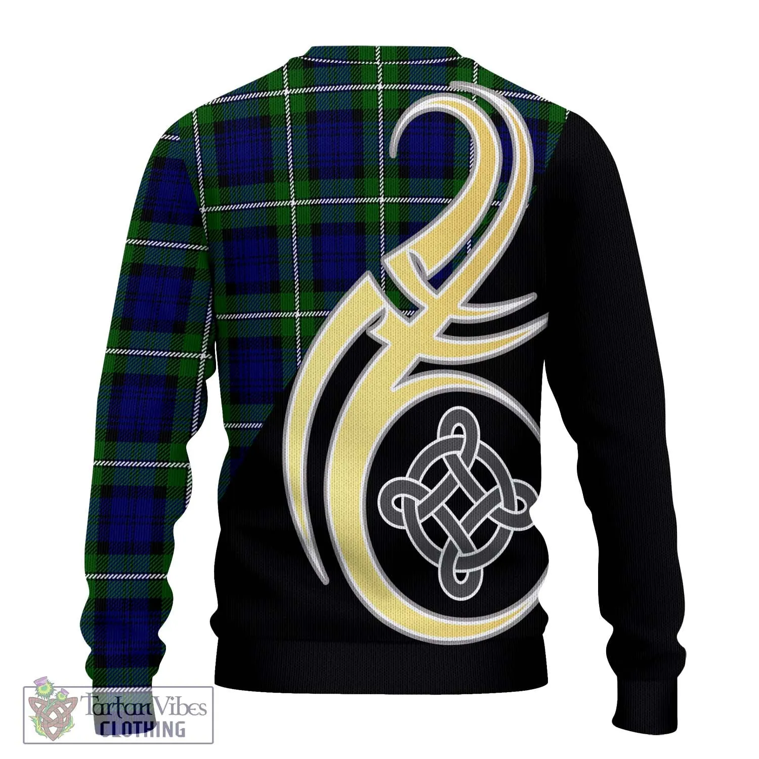 Bannerman Tartan Ugly Sweater with Family Crest and Celtic Symbol Style