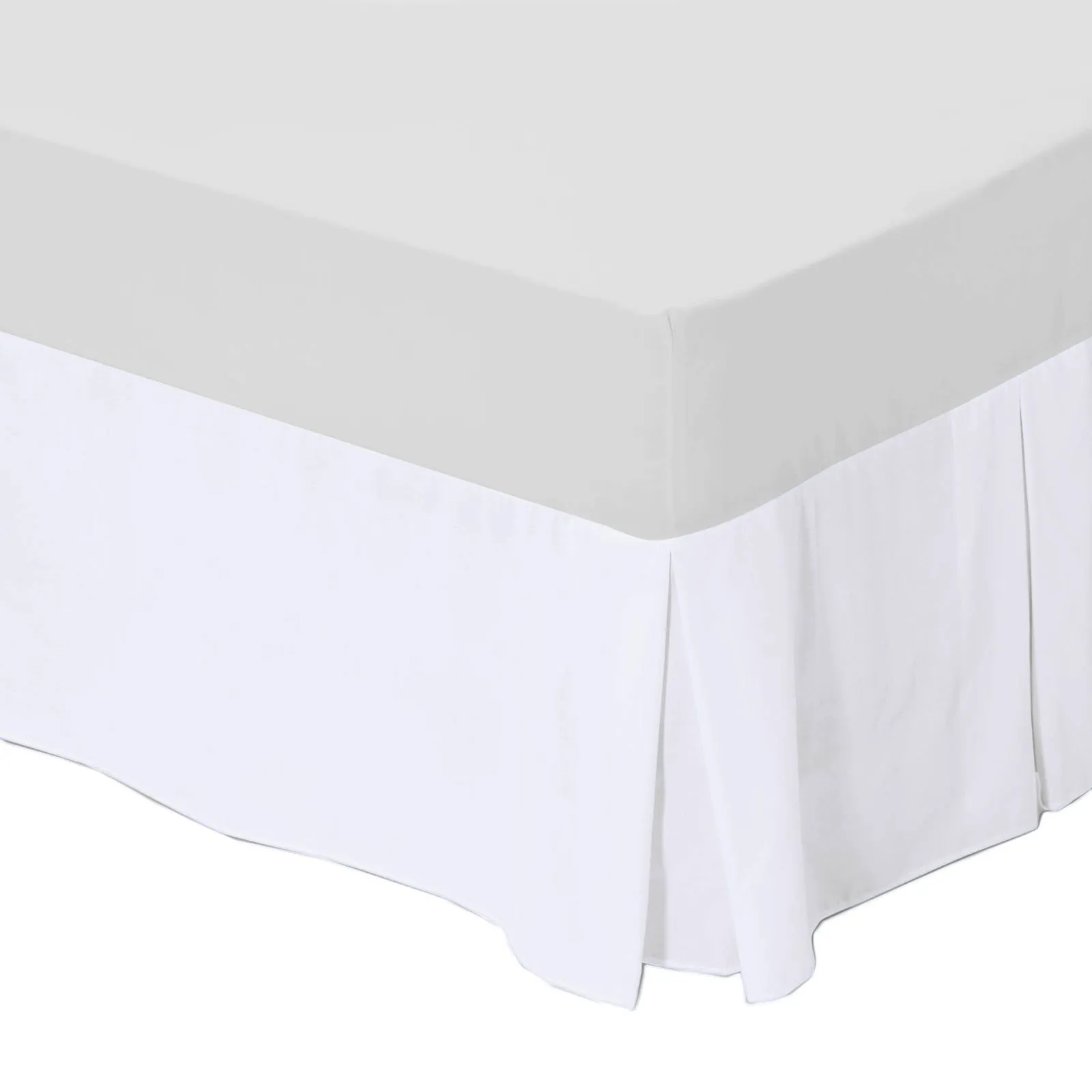 Base Platform Valance Bed Skirt Box Pleated | 6 Bed Sizes | 3 Colours