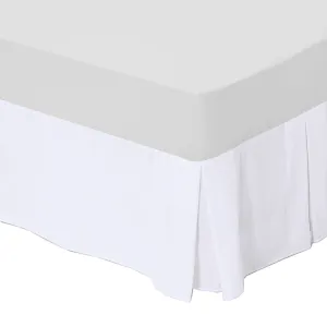 Base Platform Valance Bed Skirt Box Pleated | 6 Bed Sizes | 3 Colours