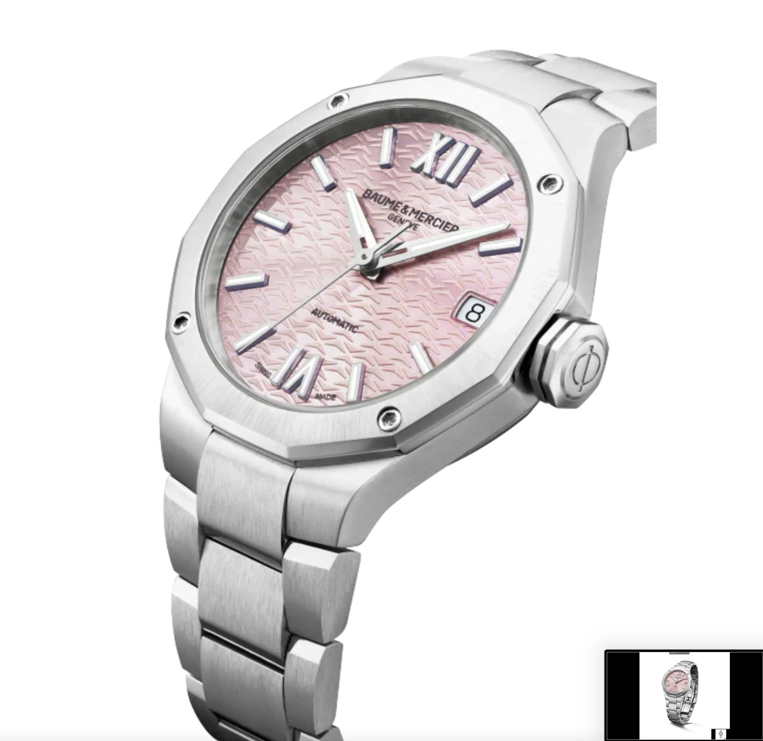 Baume & Mercier Ladies Riviera Pink Watch 10675