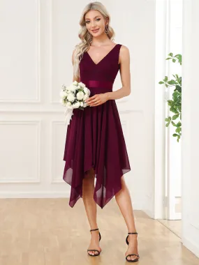 Bestsellers V Neck Lace Chiffon Prom Dresses For Wholesale