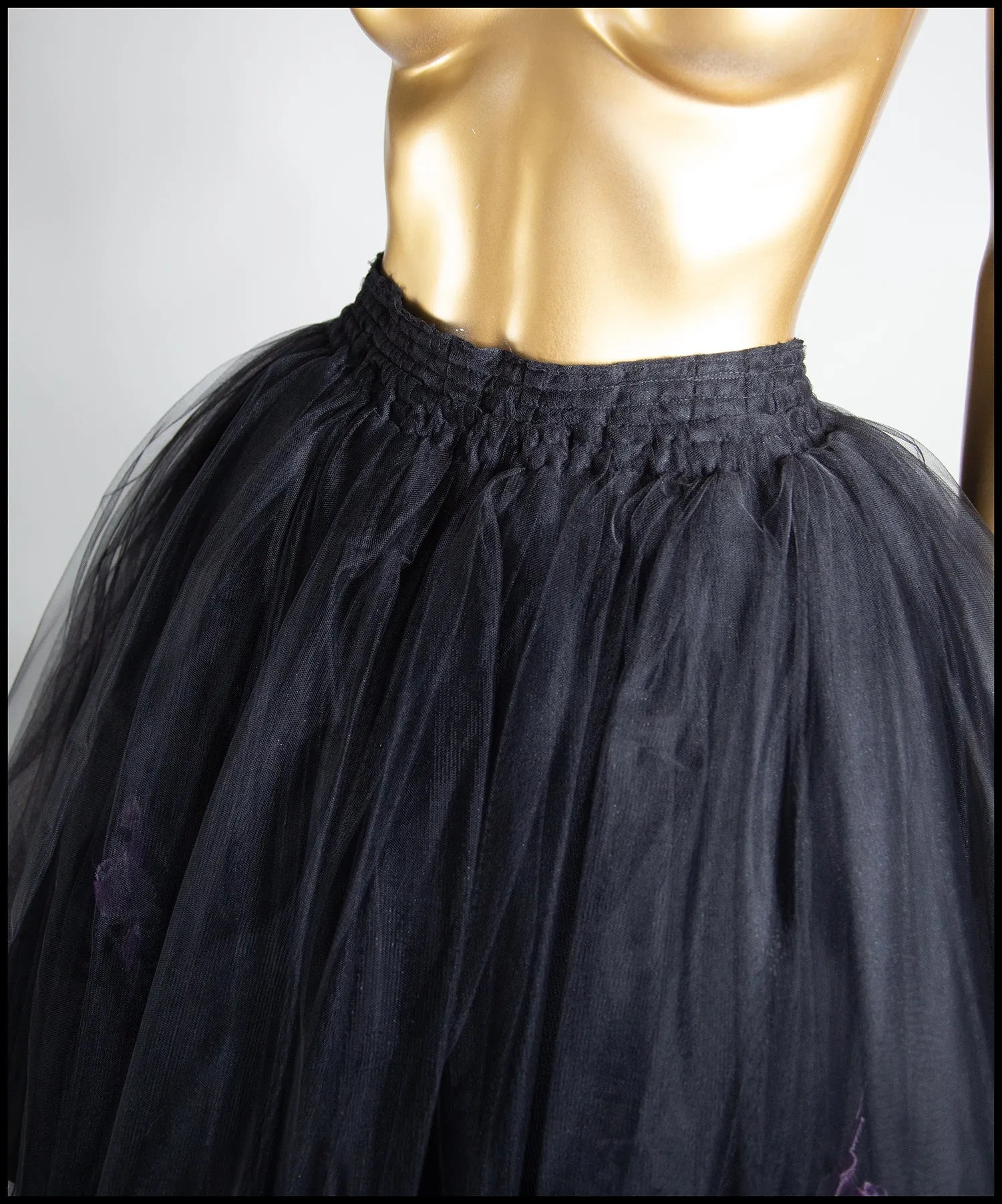 Black Rose Tulle Skirt