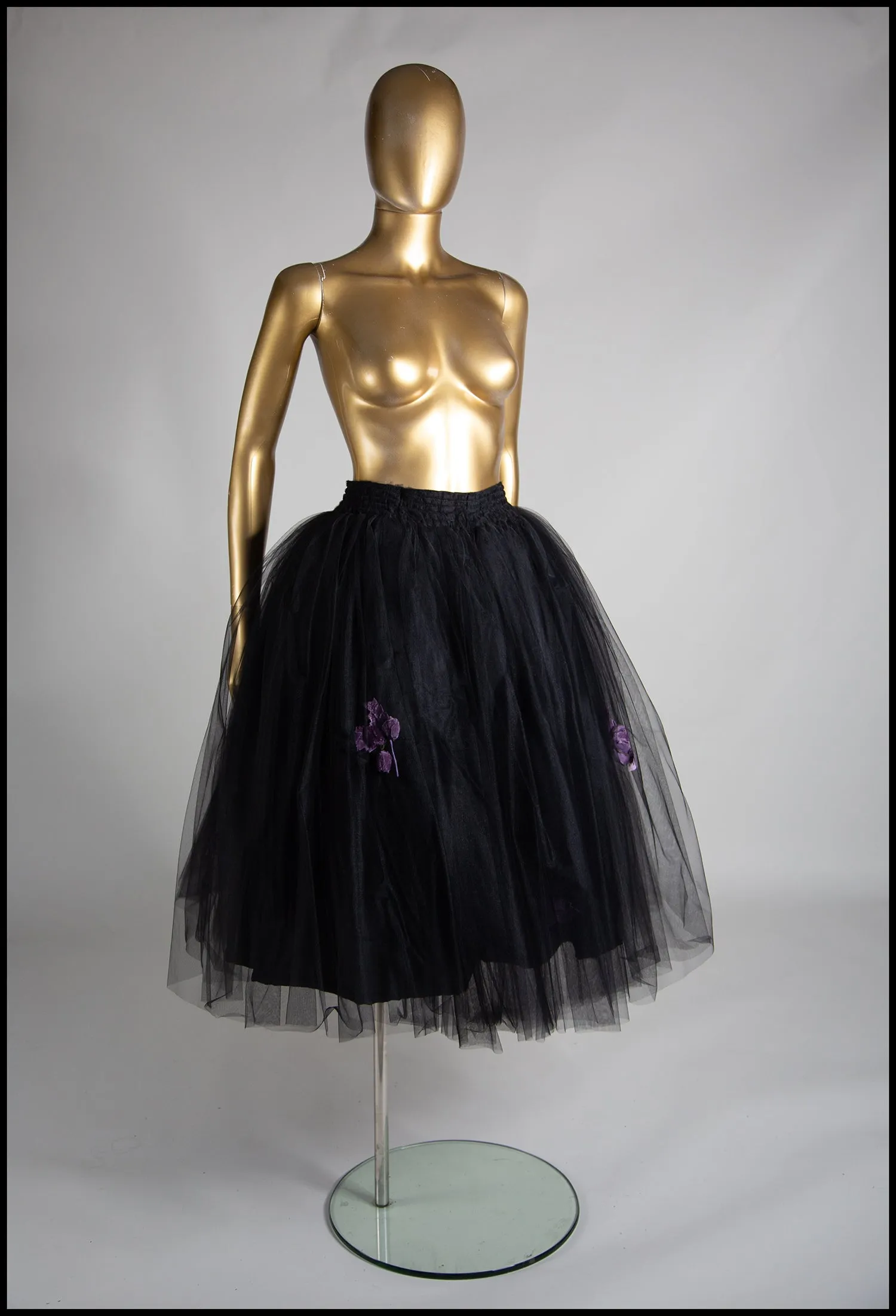 Black Rose Tulle Skirt