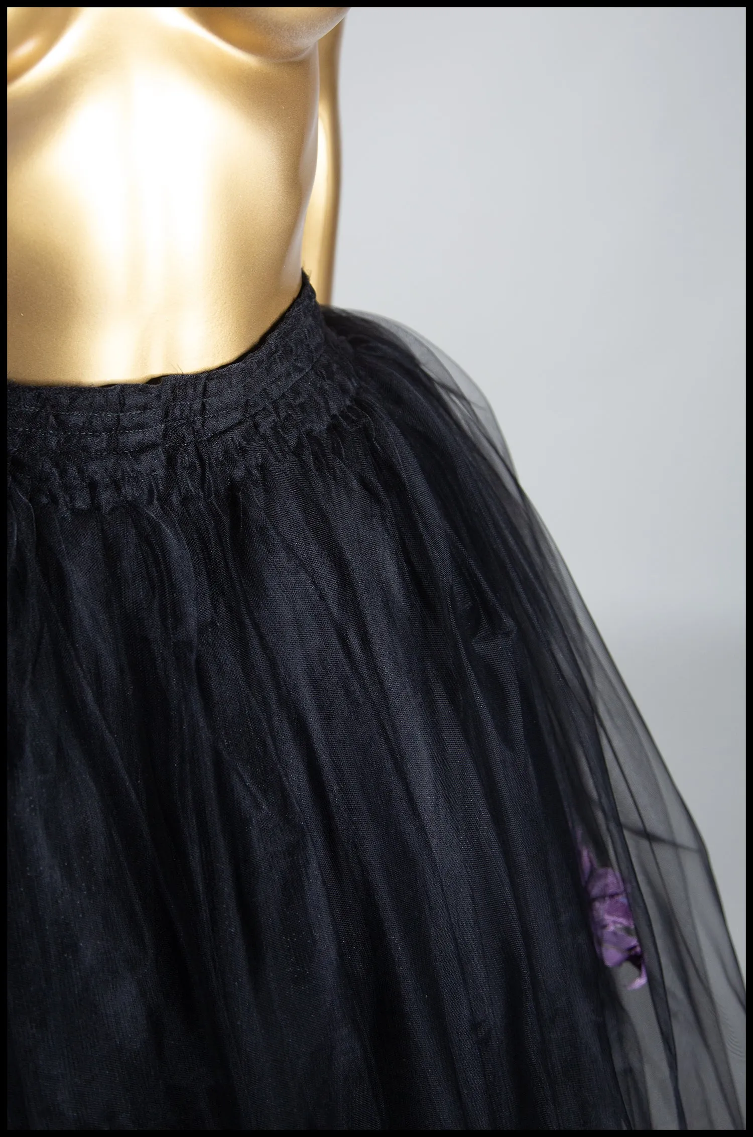 Black Rose Tulle Skirt