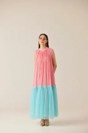 Blushing Skies Long Lace Dress