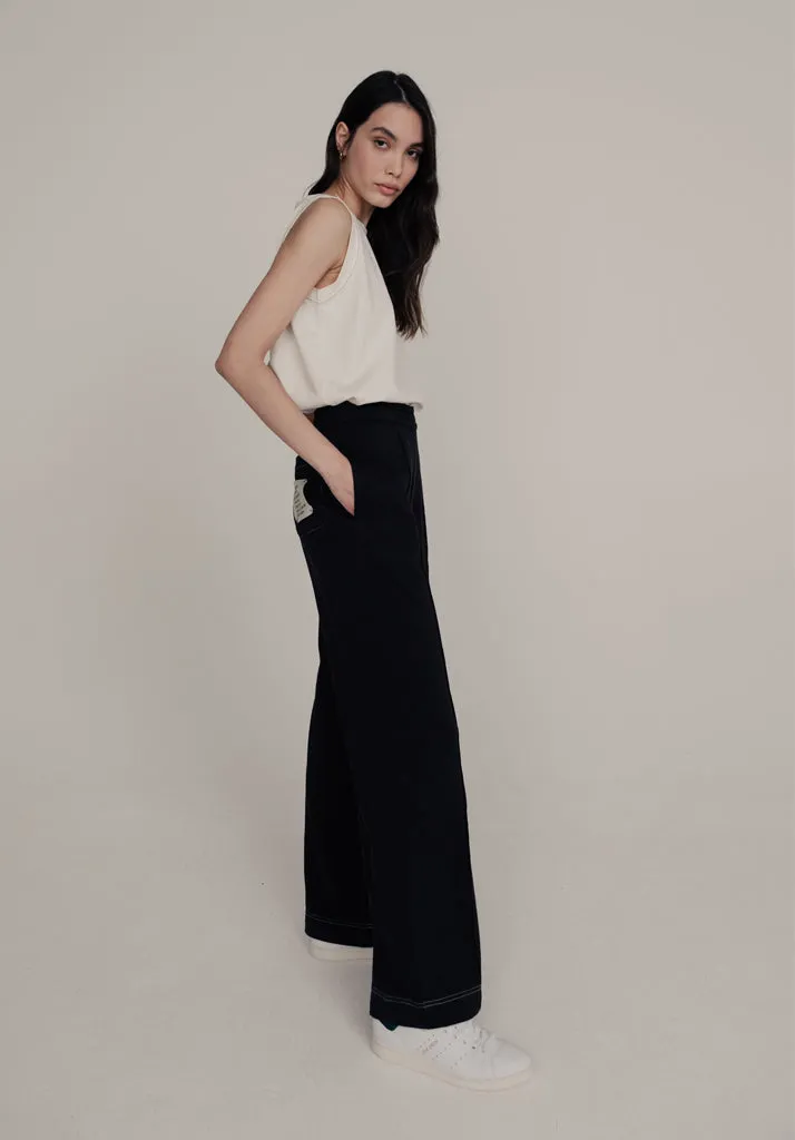 Bowie Wide Leg Trouser In Black