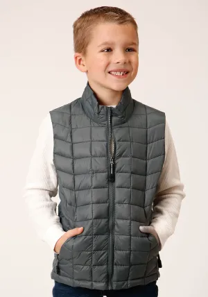 BOYS  SILVER SAGE NYLON PARACHUTE DOWN VEST