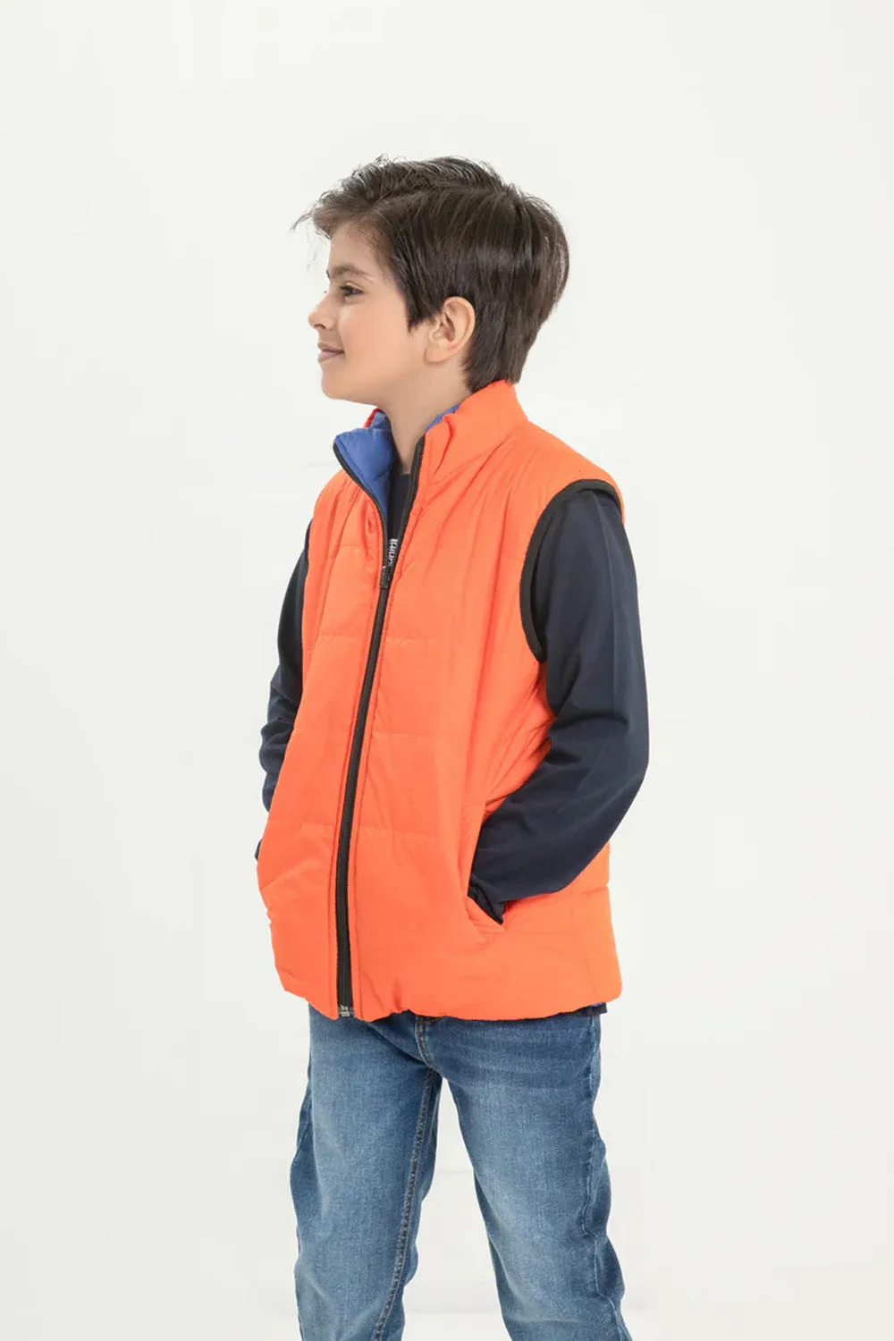 Boy's S/L Revesible Puffer Jacket