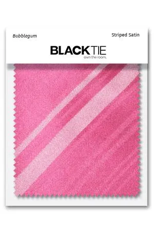 Bubblegum Striped Satin Fabric Swatch