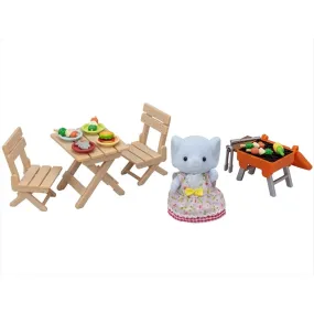 Calico Critters BBQ picnic set - elephant girl