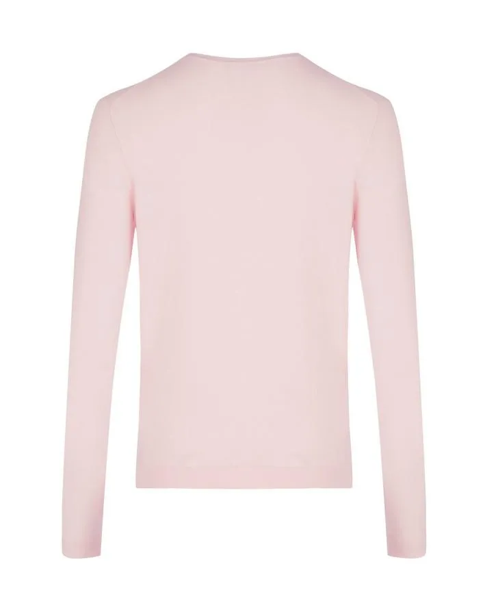 Camellia Pink Crew Neck Cardigan