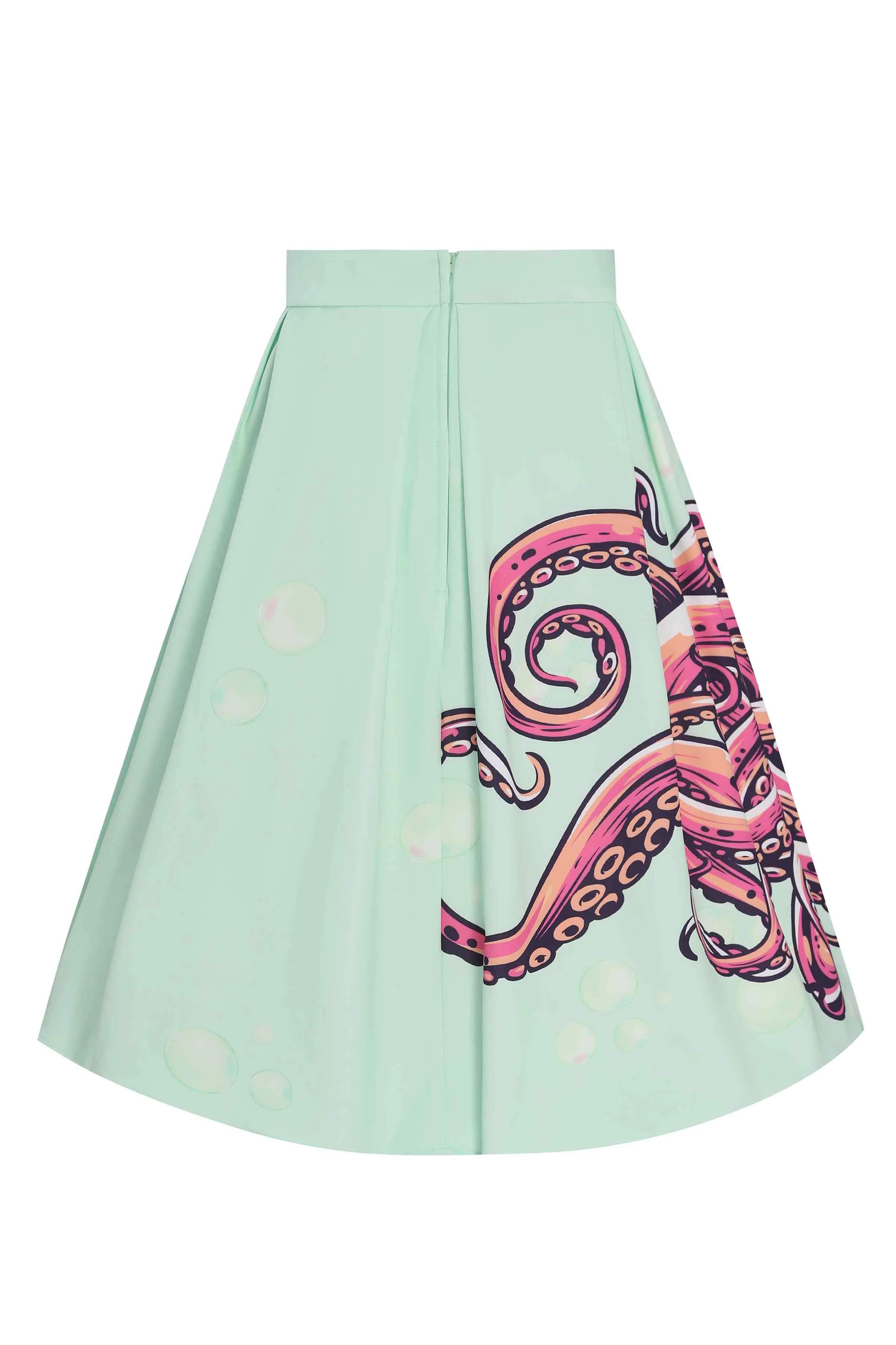 Carolyn Mint Green Octopus Box Pleated Skirt