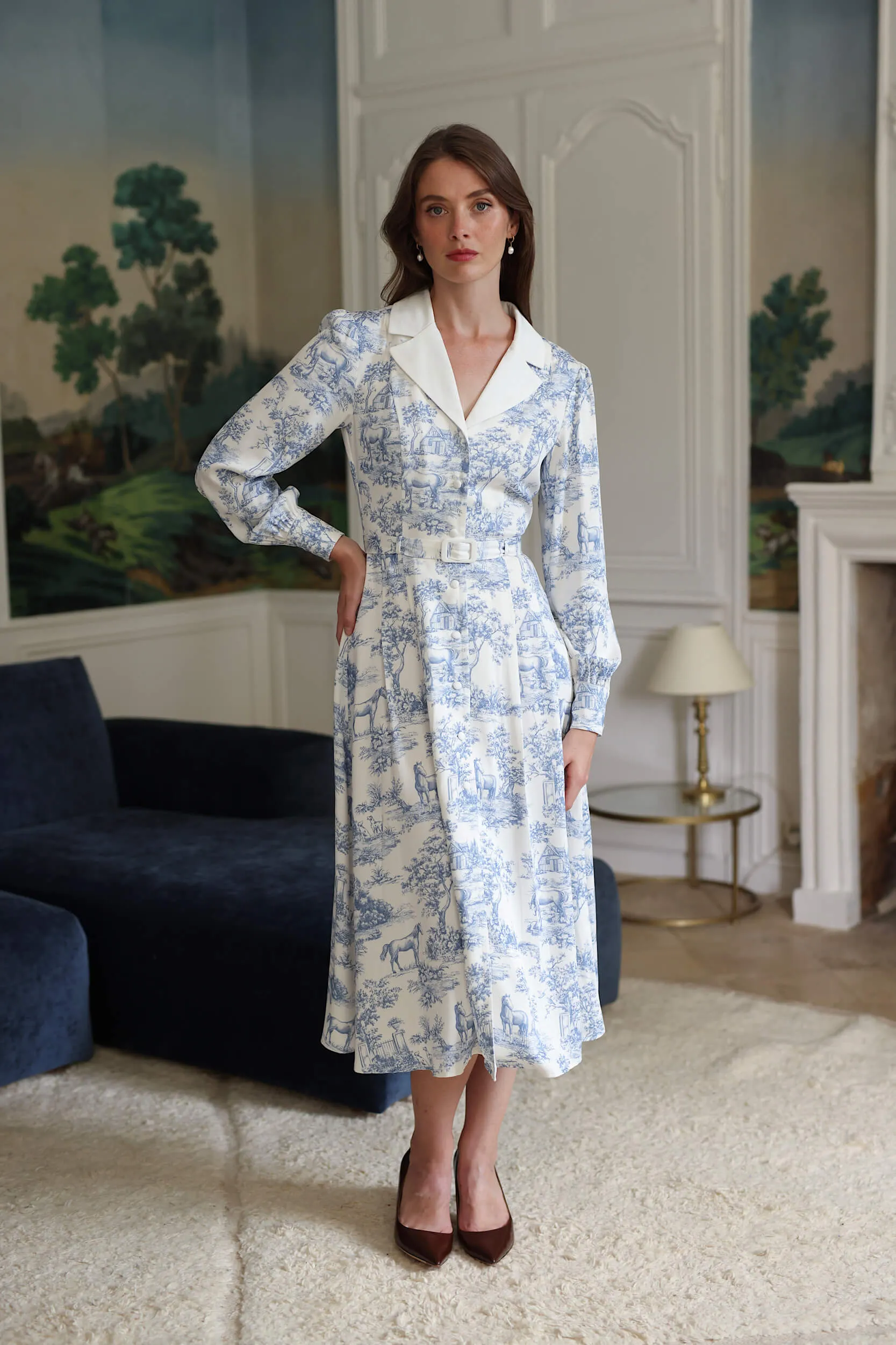 Catalina Toile De Jouy Dress