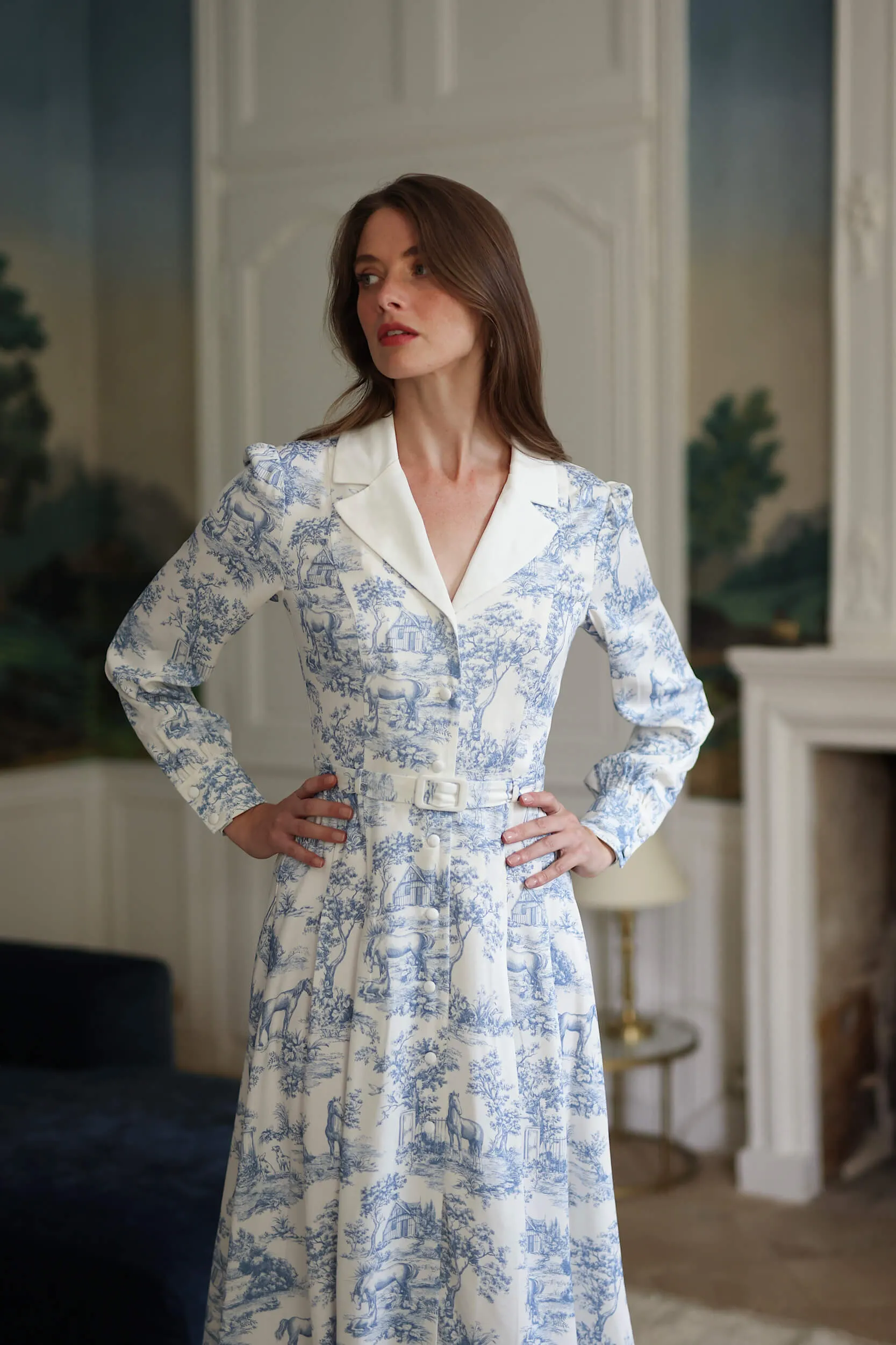 Catalina Toile De Jouy Dress