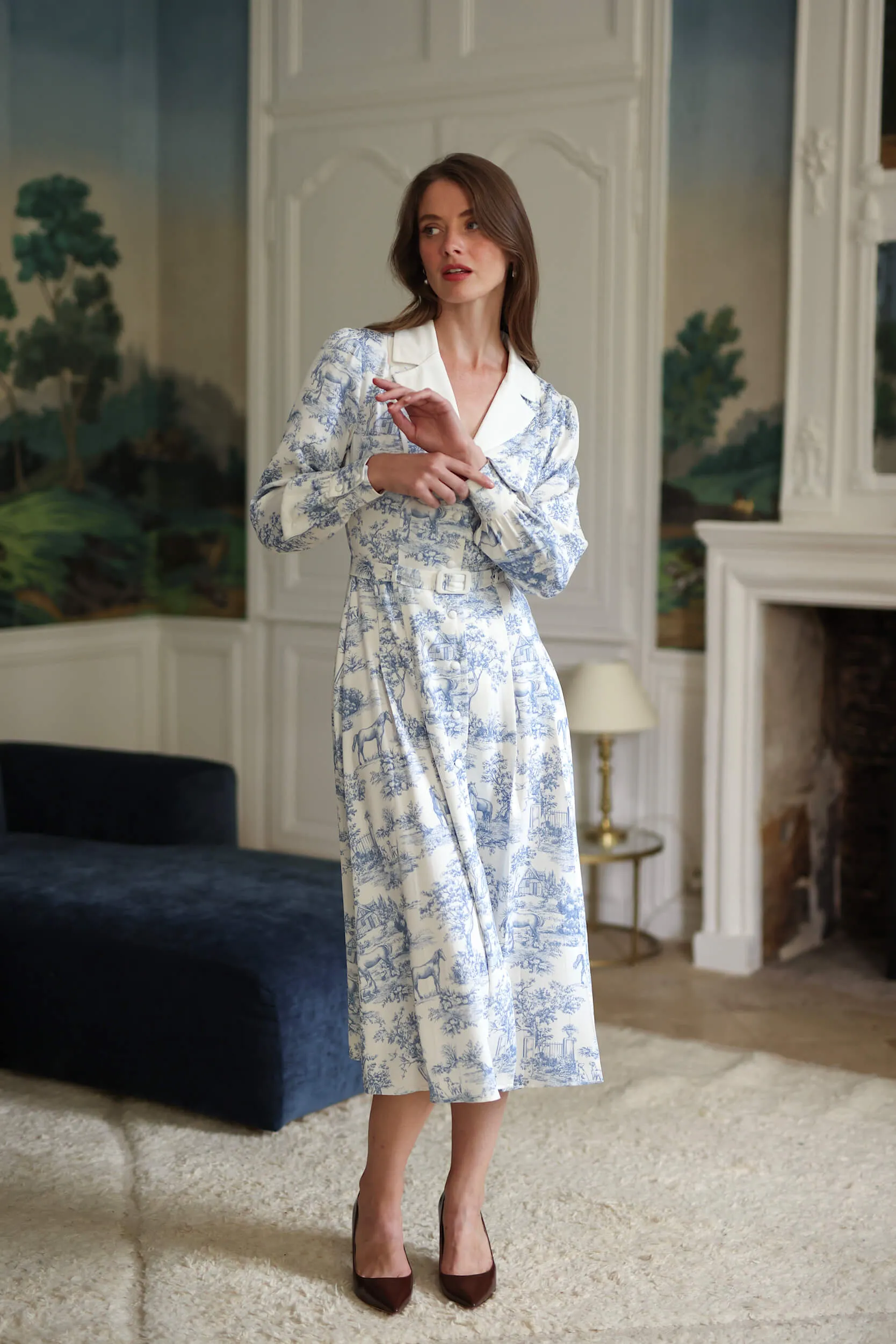 Catalina Toile De Jouy Dress