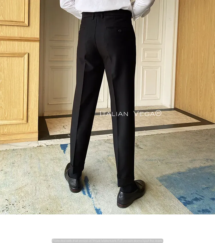 Charcoal Black Men Formal Pants by Italian Vega®