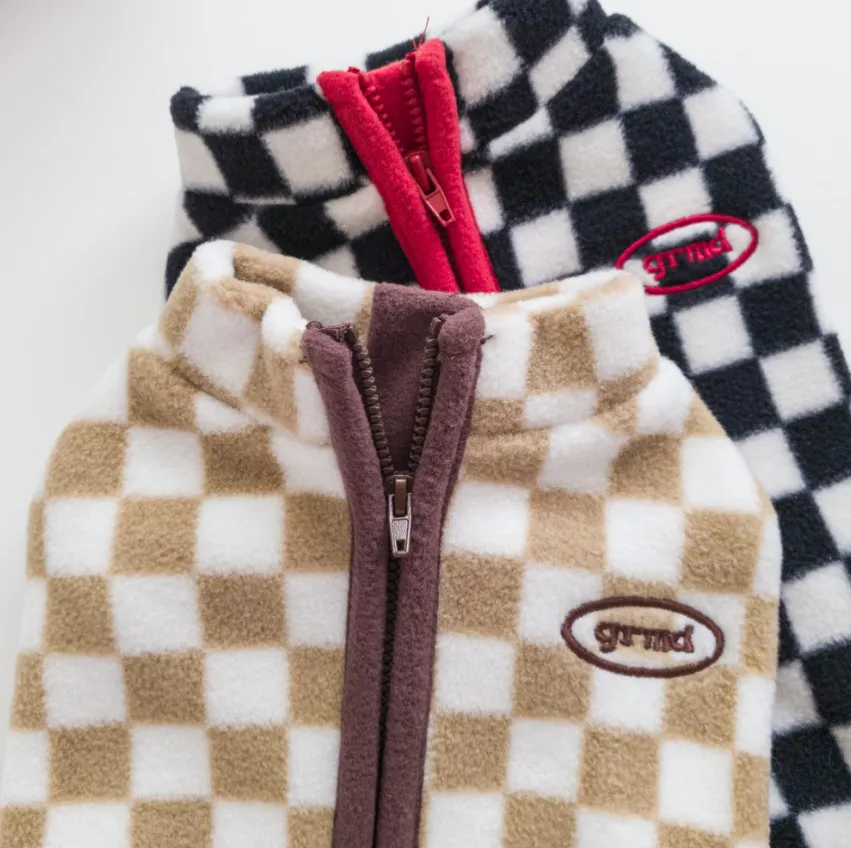 Checked Fleece Vest