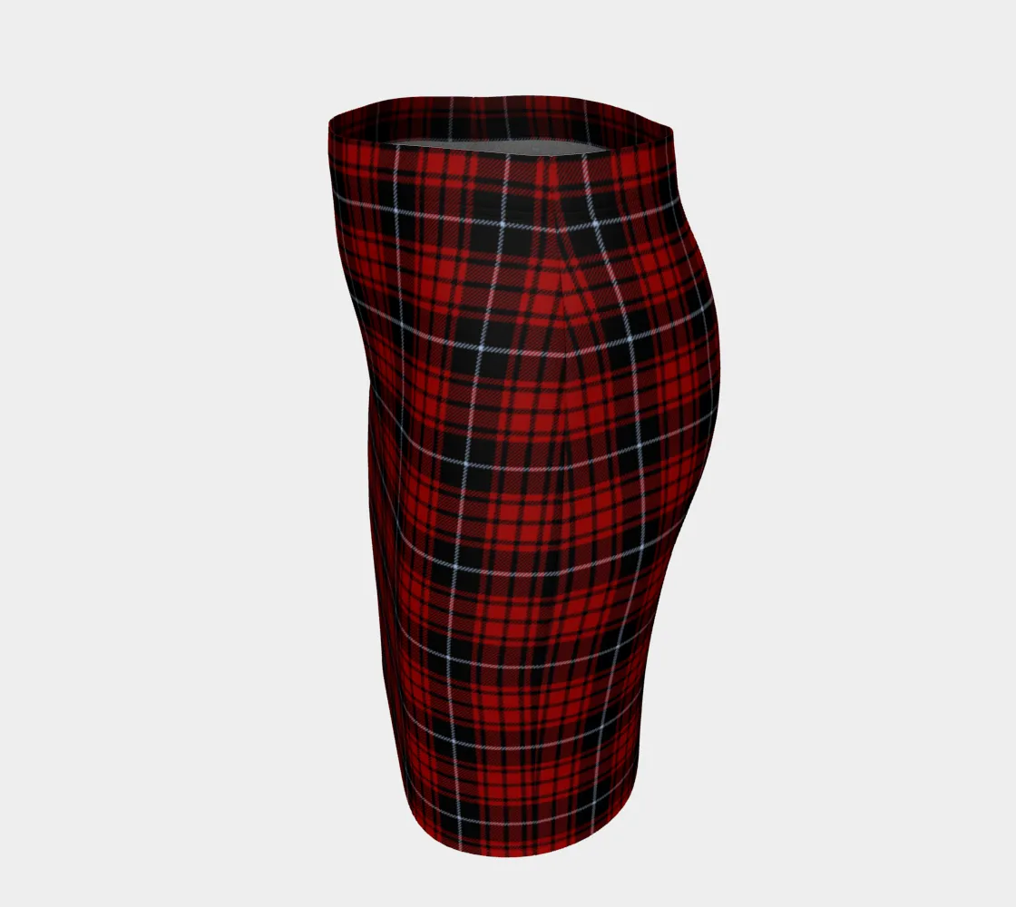 Clad in Plaid Fitted Skirt