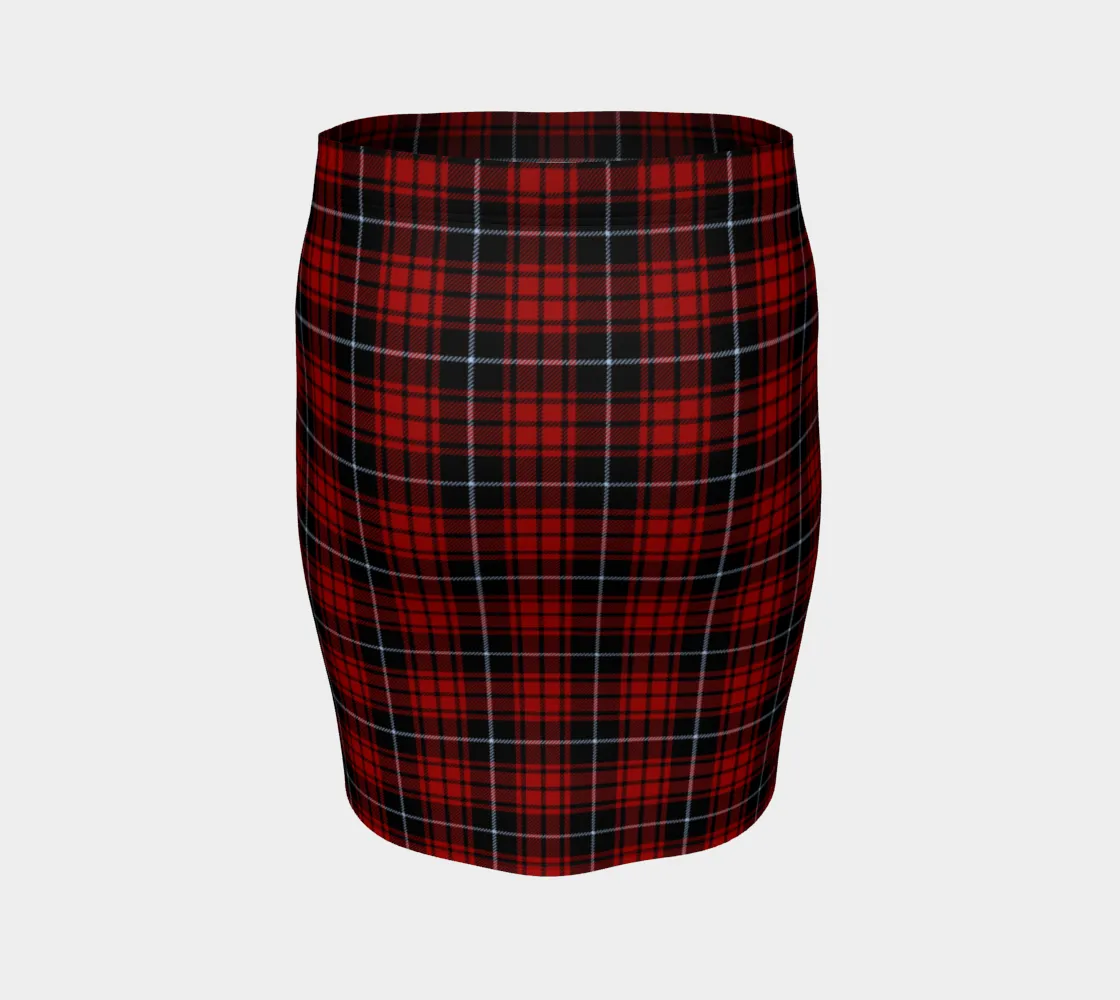 Clad in Plaid Fitted Skirt