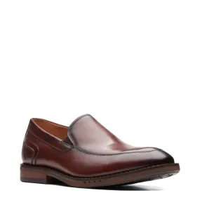 Clarks Men's Un Hugh Step Leather Slip On Dress Shoe (Brown)