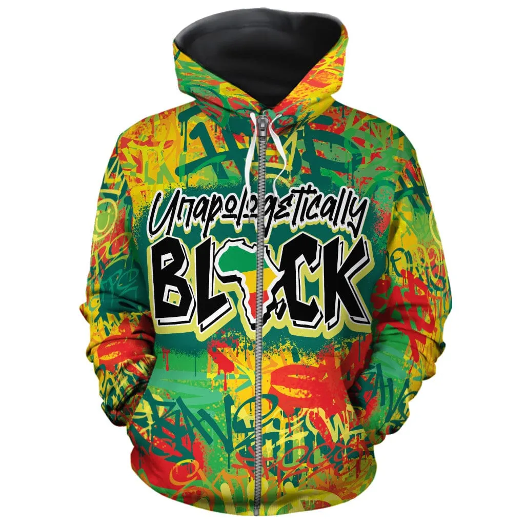 Colorful Unapologetically Black All-over Hoodie