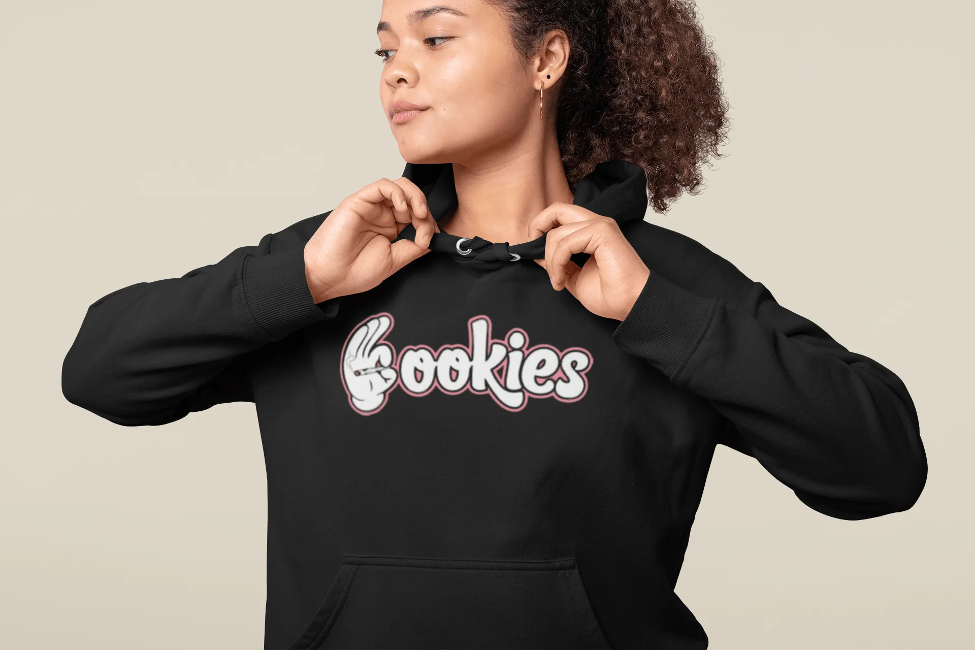 Cookies Blended Cotton Hoodie Midweight Unisex Ultra Soft Pullover