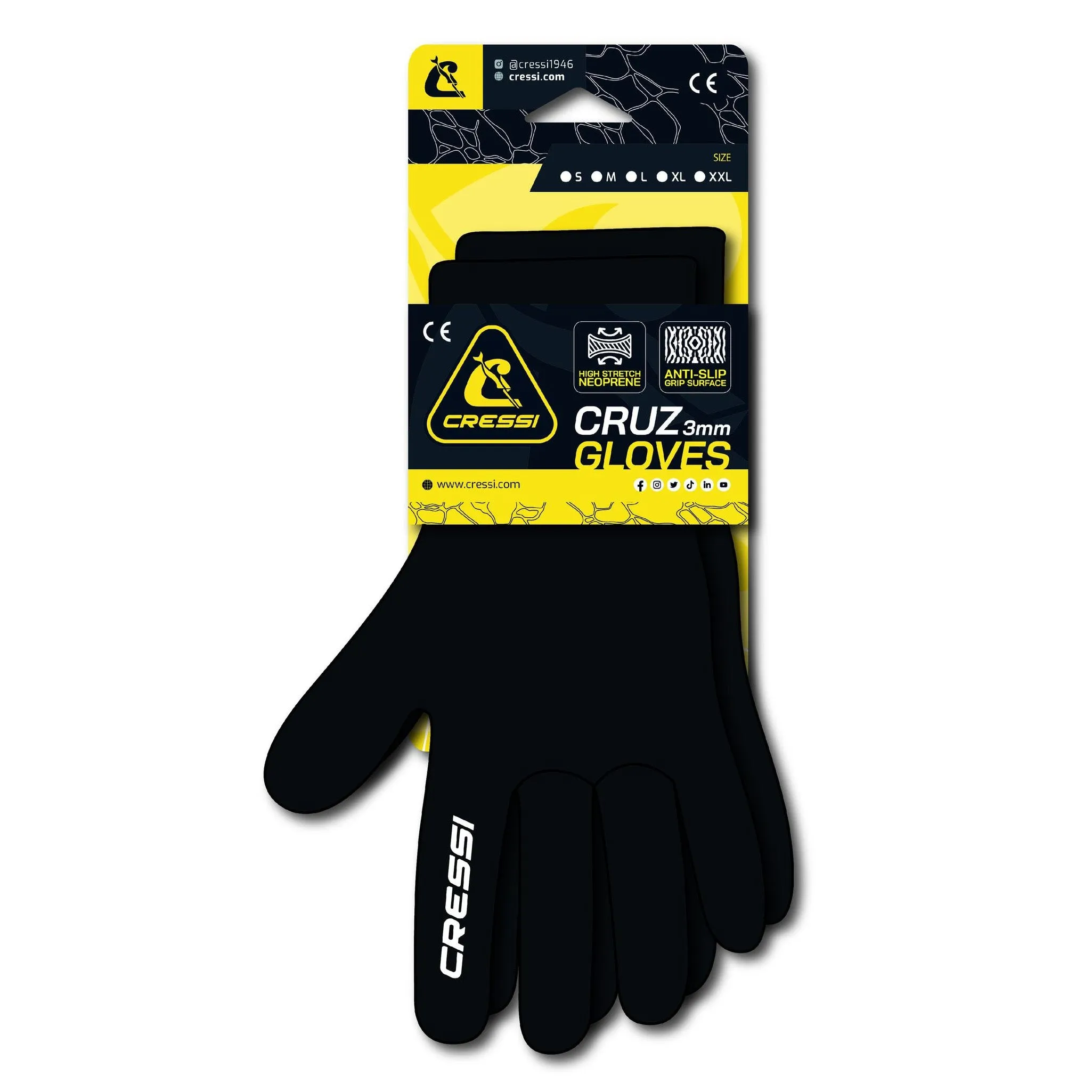 Cressi 3mm Cruz Scuba Dive Gloves