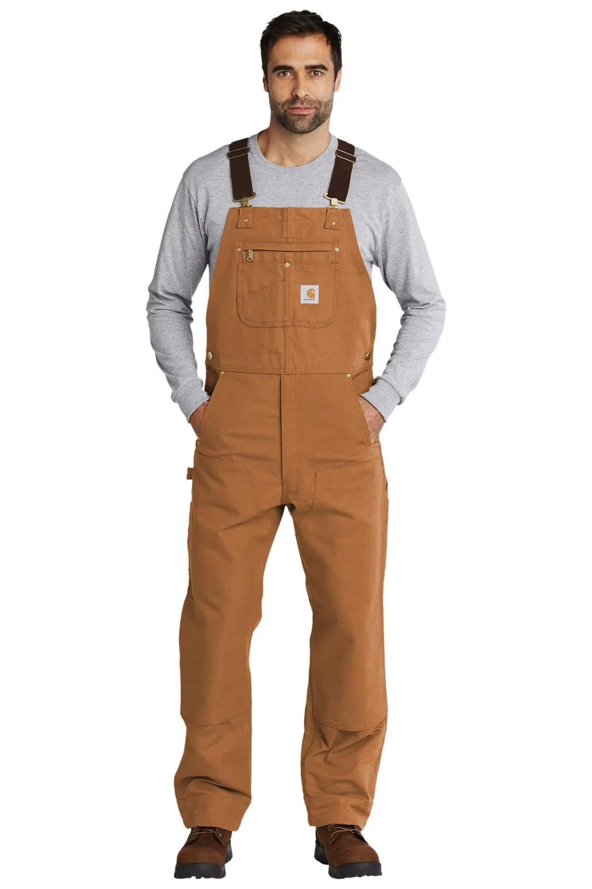 Custom Embroidered - Carhartt® Duck Unlined Bib Overalls. CT102776