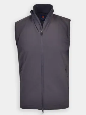 Donald Ross Mens SUPER GOLF Elements Full Zip Vest - STORMY SKY