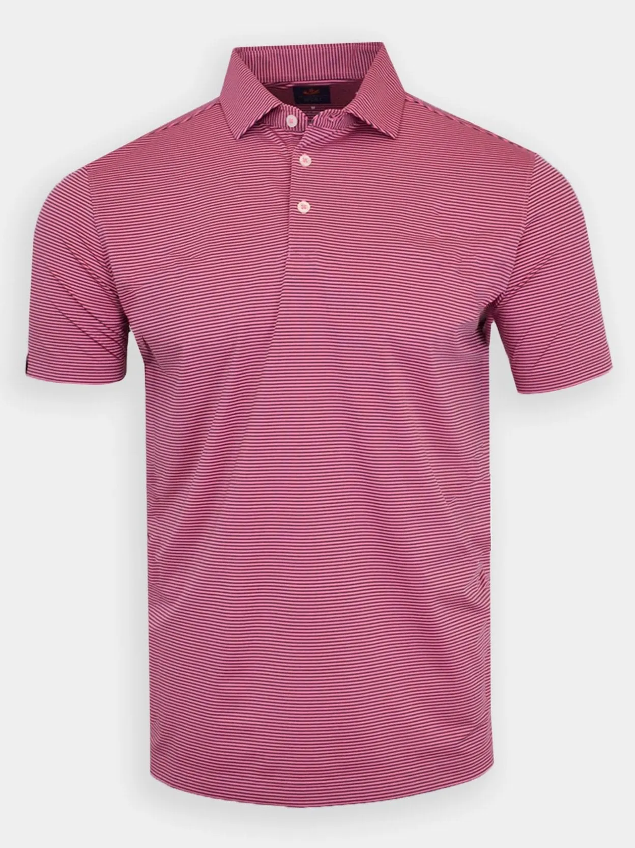 Donald Ross Sport Fit Mens Short Sleeve Owen Polo - ROSE/STORMY SKY