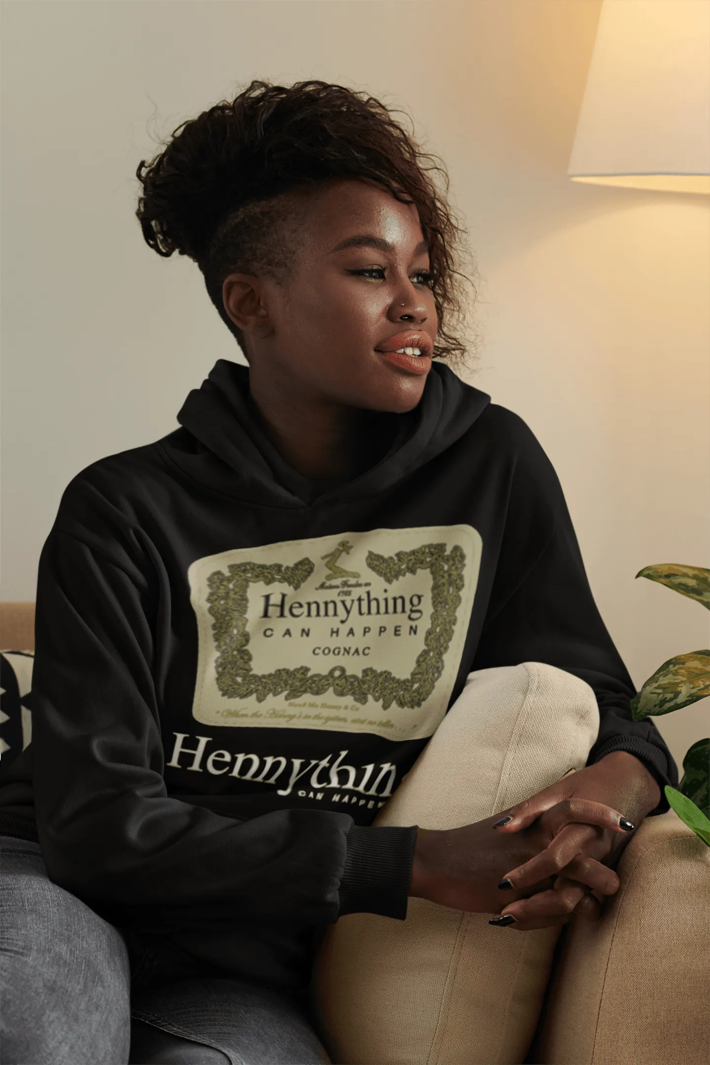 Drinking Hoodie Hennything Can Happen Ultra Soft Midweight Unisex Pullover