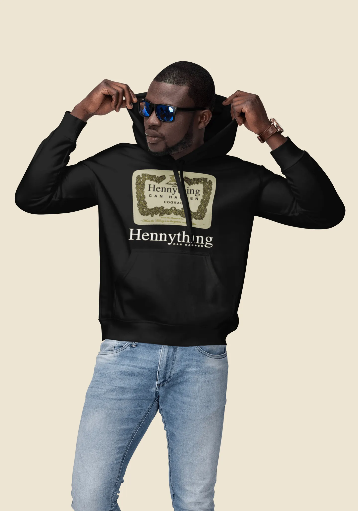 Drinking Hoodie Hennything Can Happen Ultra Soft Midweight Unisex Pullover