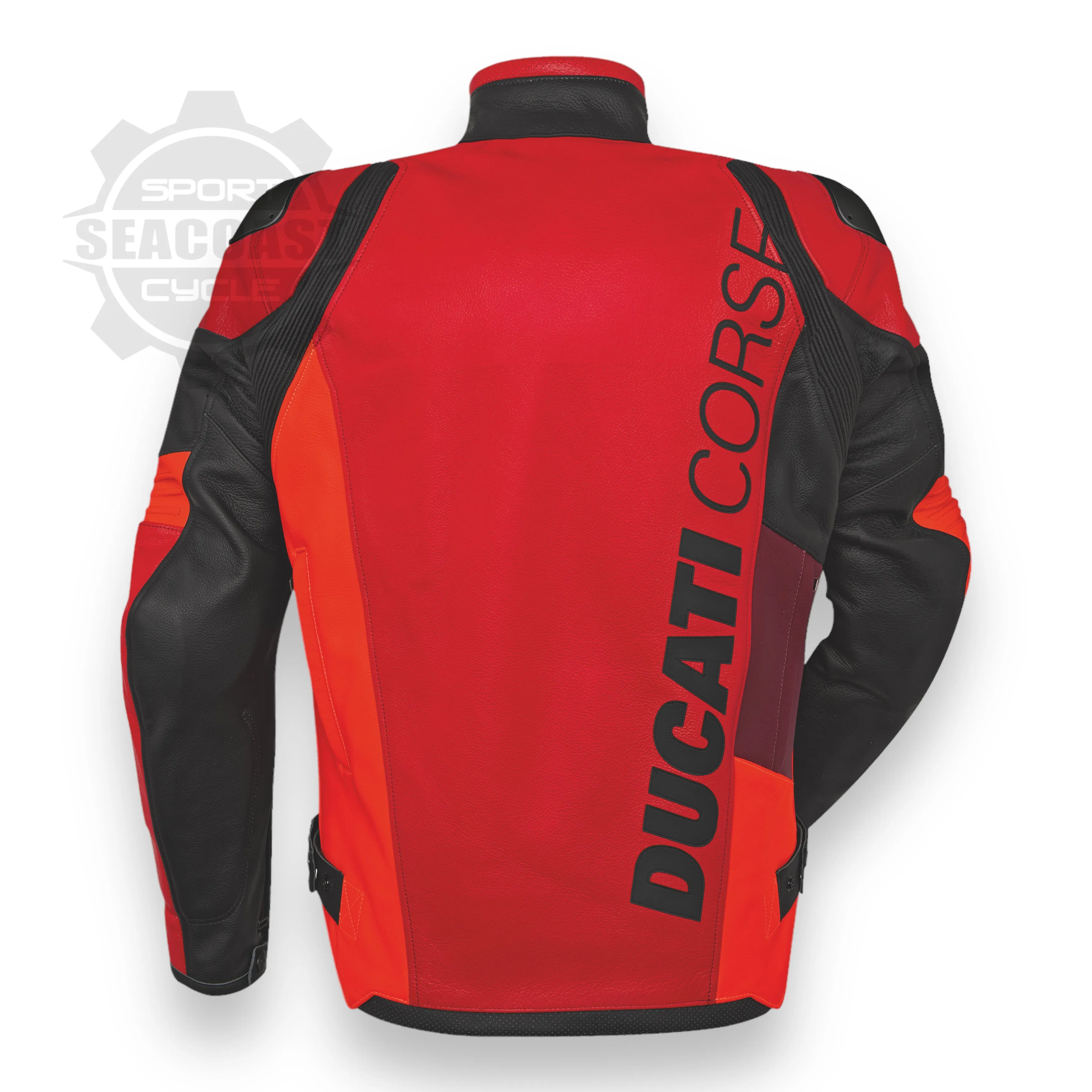 Ducati Corse C6 Leather Jacket Red Non-Perforated (9810741XX)